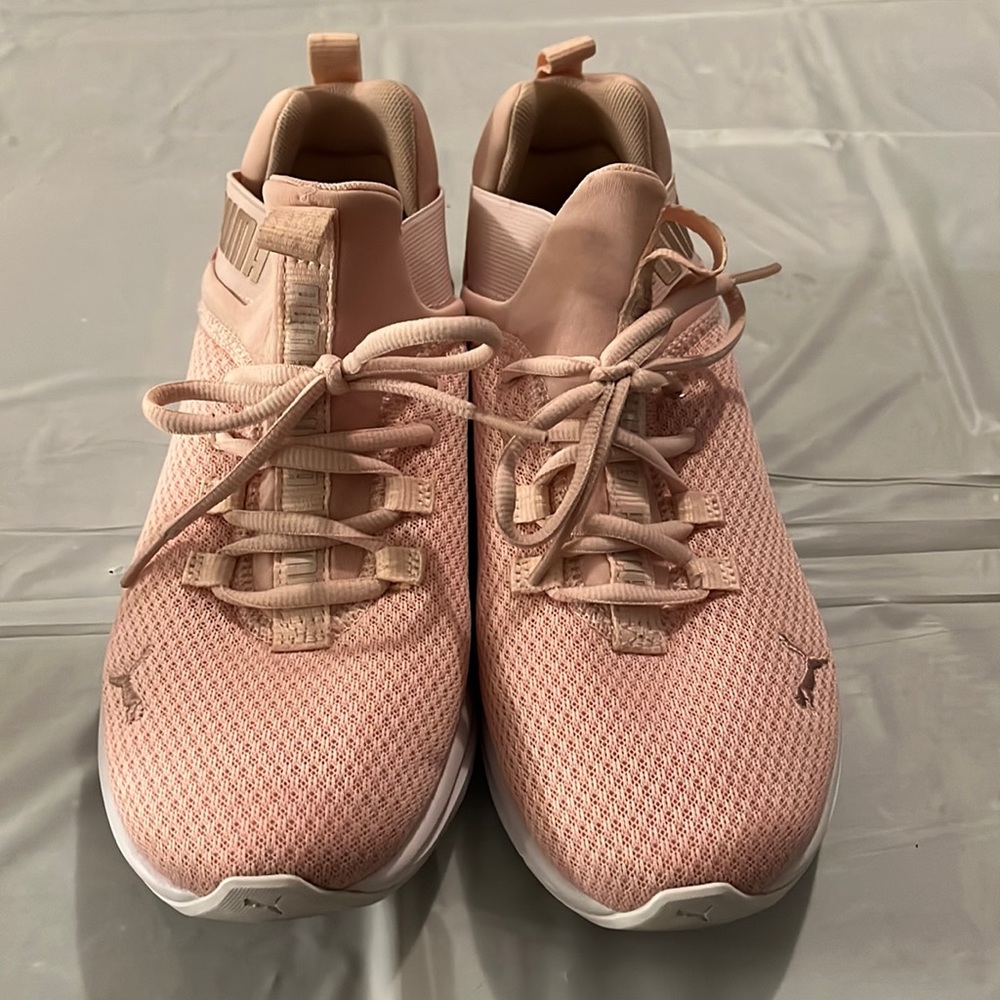 Pink puma sneakers